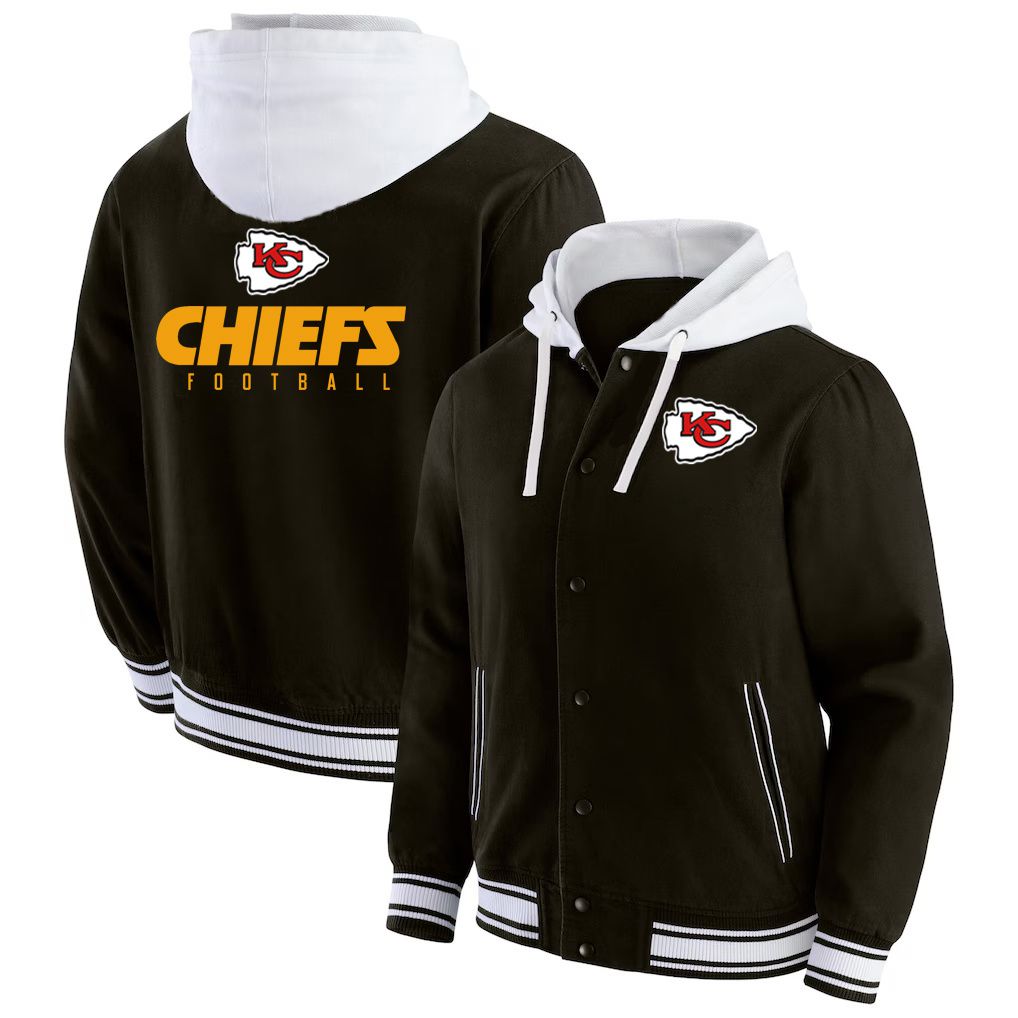 Men 2026 NFL Kansas City Chiefs  jacket hoodie Black 012